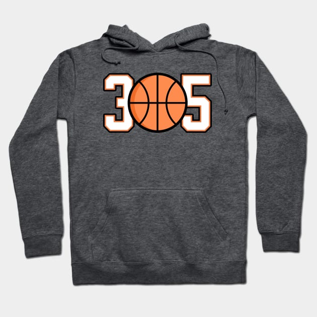 305 Miami Basketball Hoodie by Spark of Geniuz